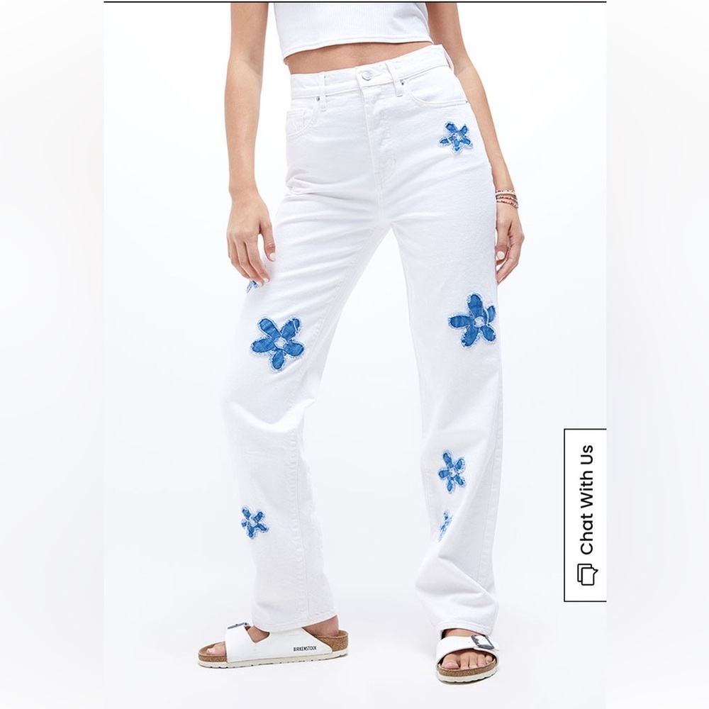 PacSun Flower Patch Dad Jeans